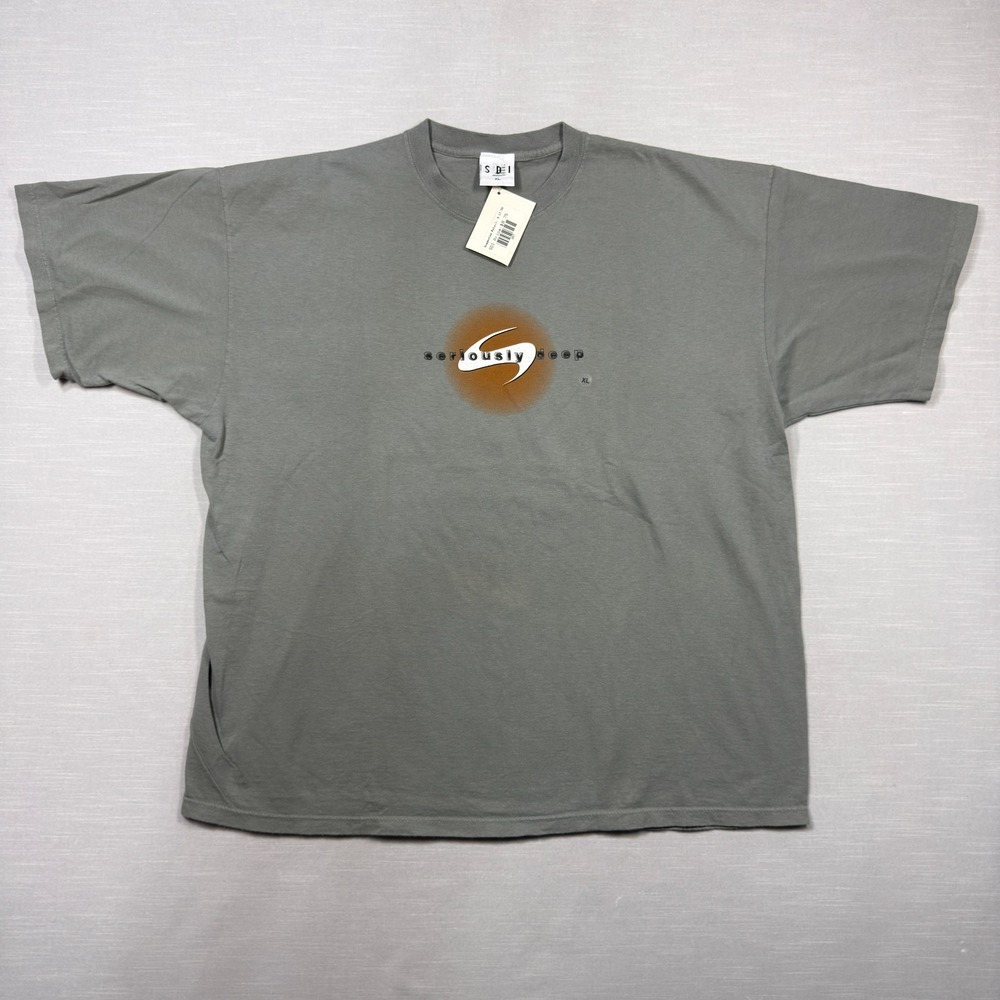 Vintage SDI Shirt Men XL Gray Sun Valley Seriously Deep Ski 90s READ